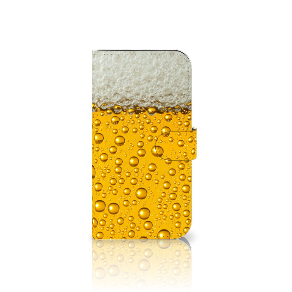 iPhone 15 Plus Book Cover Bier met een bierprint en bubbelend effect voor optimale bescherming 🍻.