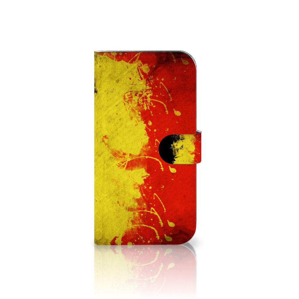 iPhone 15 Plus Bookstyle Case België met Belgische kleuren en uniek design 🇧🇪