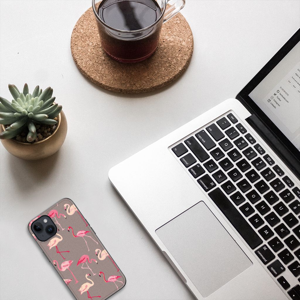 iPhone 15 Plus Dierenprint Telefoonhoesje Flamingo B2C Telecom