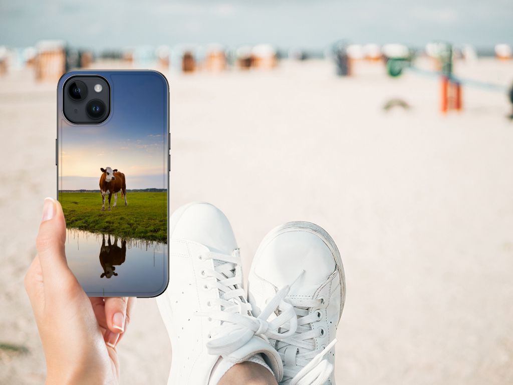 iPhone 15 Plus Dierenprint Telefoonhoesje Koe B2C Telecom