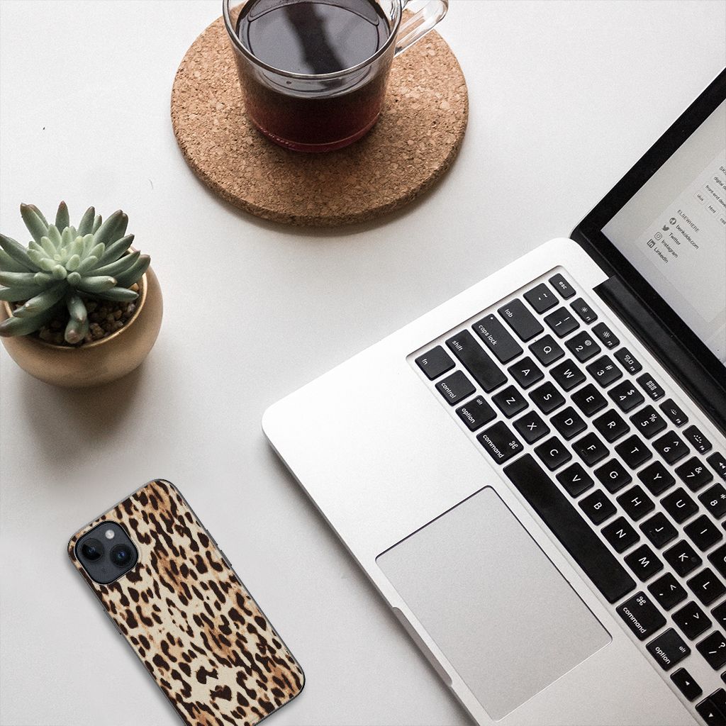 iPhone 15 Plus Dierenprint Telefoonhoesje Leopard B2C Telecom