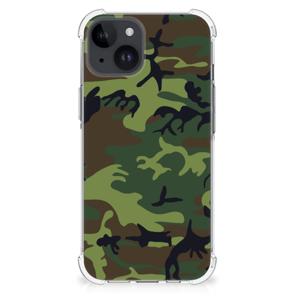 iPhone 15 Plus Doorzichtige Silicone Hoesje Army Dark B2C Telecom