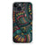 iPhone 15 Plus Doorzichtige Silicone Hoesje Aztec design achterkant