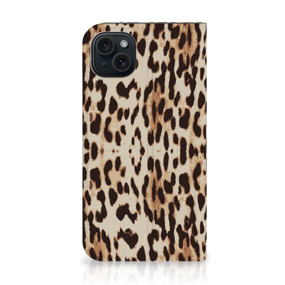 iPhone 15 Plus Hoesje maken Leopard in trendy luipaardprint design