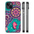 Apple iPhone 15 Plus Leuk Telefoonhoesje Cirkels en Vlinders ontwerp cirkels vlinders zijaanzicht