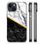iPhone 15 Plus Marmeren Print Telefoonhoesje Marmer Wit Zwart - Origineel Cadeau Man B2C Telecom
