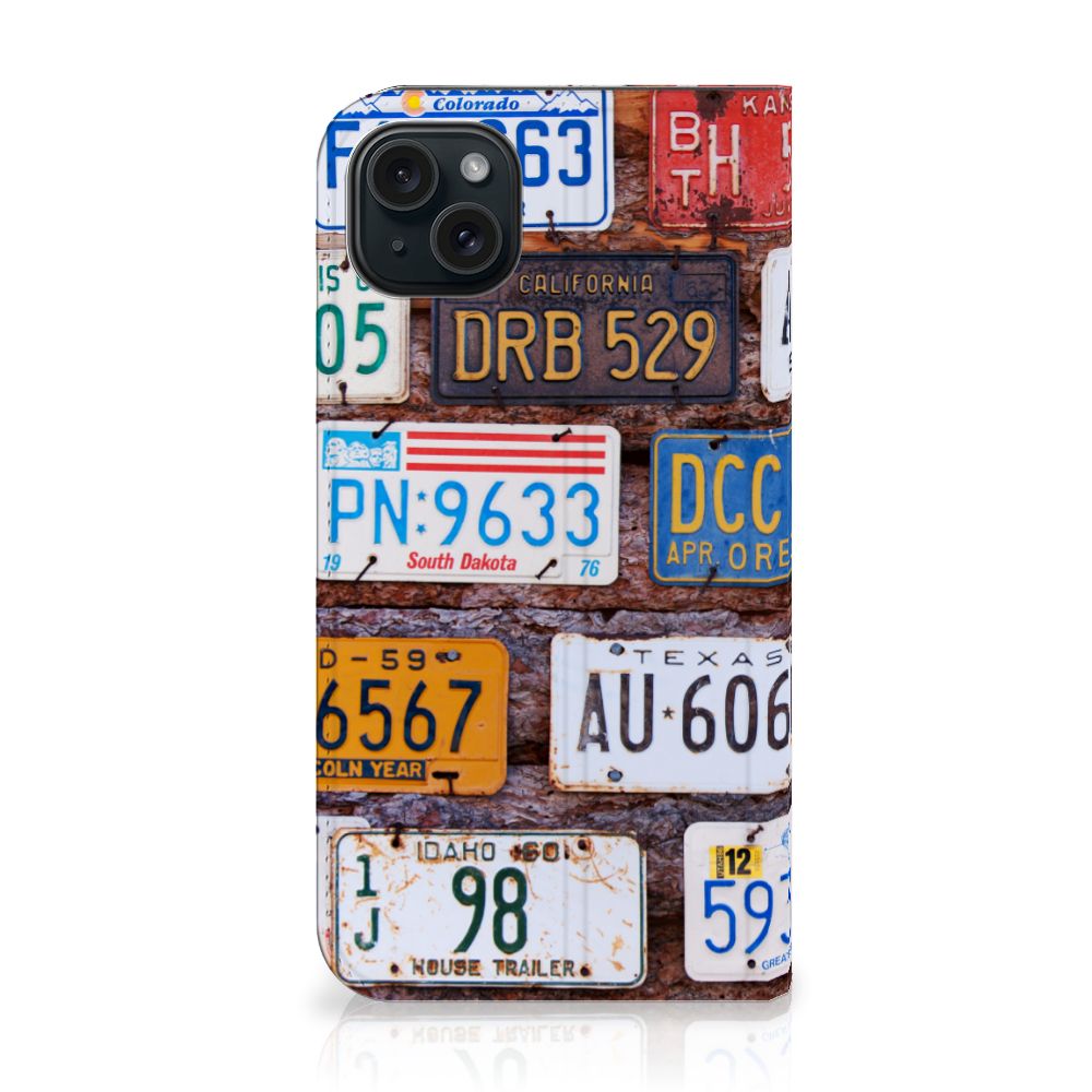iPhone 15 Plus Stand Case Kentekenplaten design kentekenplaten aanzicht
