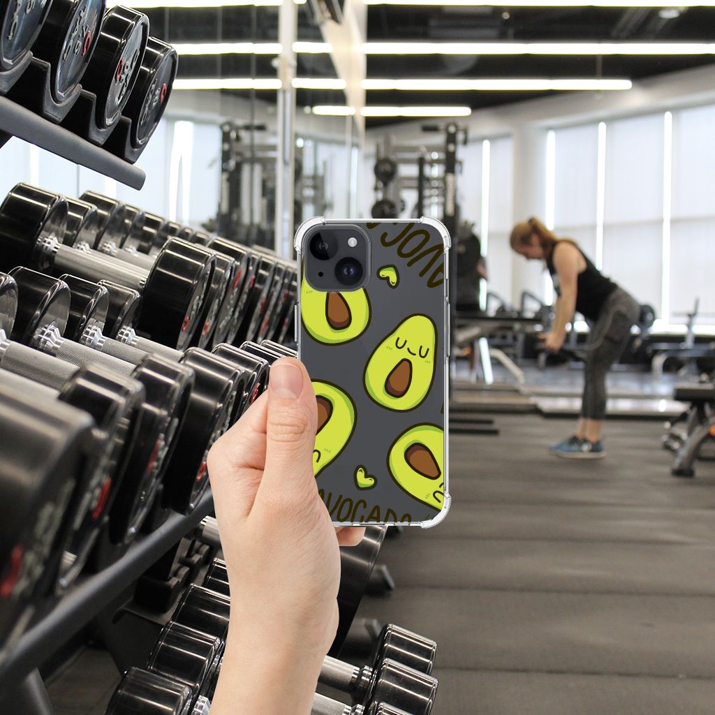 iPhone 15 Plus Stevig Bumper Hoesje Avocado Singing B2C Telecom