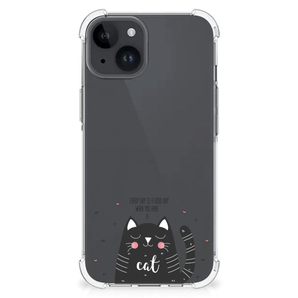 iPhone 15 Plus Stevig Bumper Hoesje Cat Good Day B2C Telecom