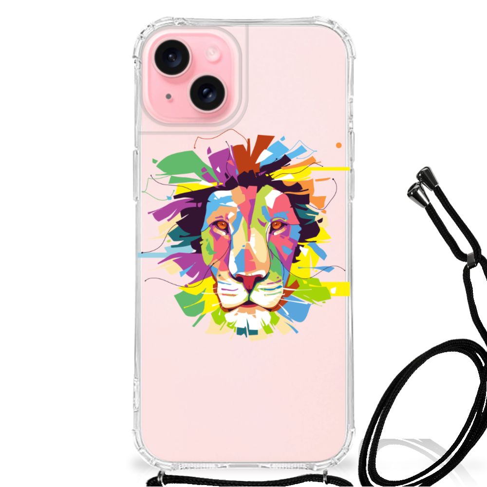 iPhone 15 Plus Stevig Bumper Hoesje Lion Color B2C Telecom