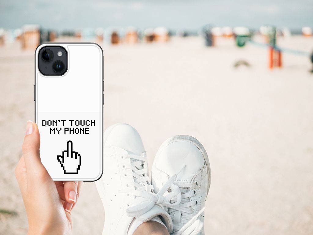 iPhone 15 Plus Telefoon Hoesje Finger Don't Touch My Phone B2C Telecom