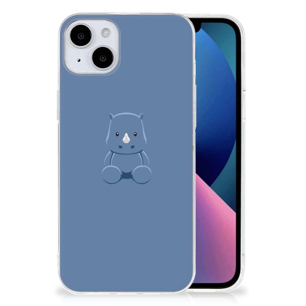 iPhone 15 Plus Telefoonhoesje met Naam Baby Rhino telefoonhoesje baby rhino voorkant