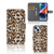 iPhone 15 Plus Telefoonhoesje met Pasjes Leopard hoesje panterprint aanzicht