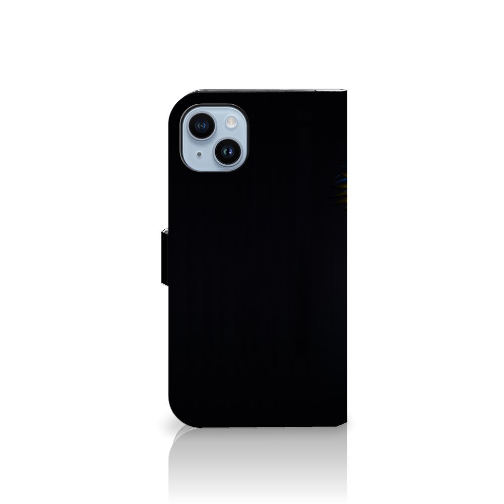 iPhone 15 Plus Telefoonhoesje met Pasjes Papegaai - Elegant design met ruimte voor 3 pasjes.