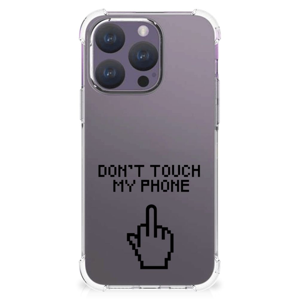 iPhone 15 Pro Anti Shock Case Finger Don't Touch My Phone B2C Telecom