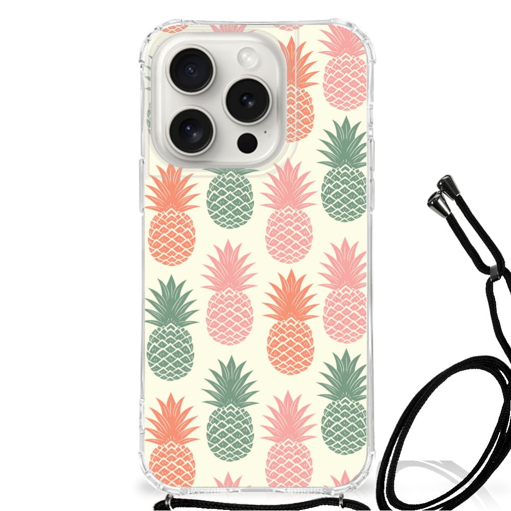 iPhone 15 Pro Beschermhoes Ananas design ananas voorkant