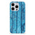 iPhone 15 Pro Bumper Hoesje Wood Blue met prachtig blauw afgebladderd hout design 🌊