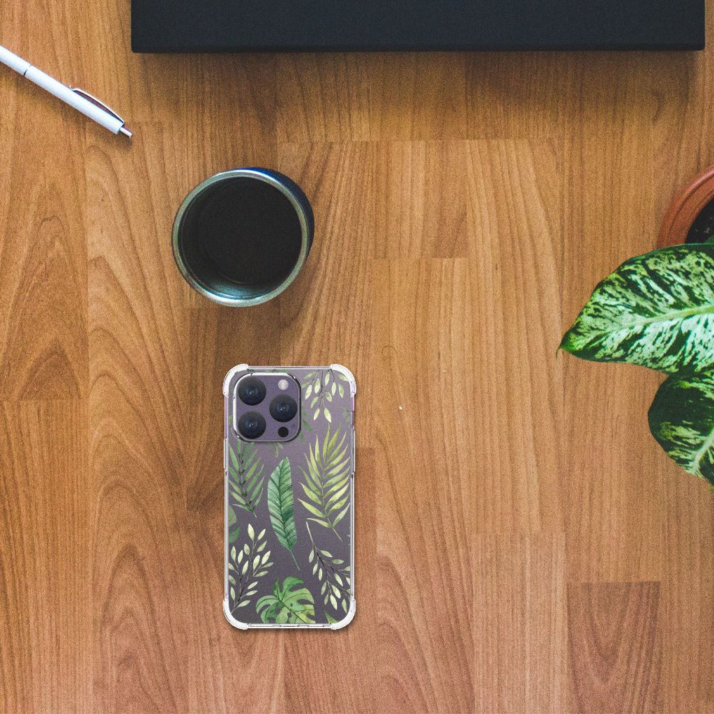 iPhone 15 Pro Case Leaves boven aanzicht bladeren