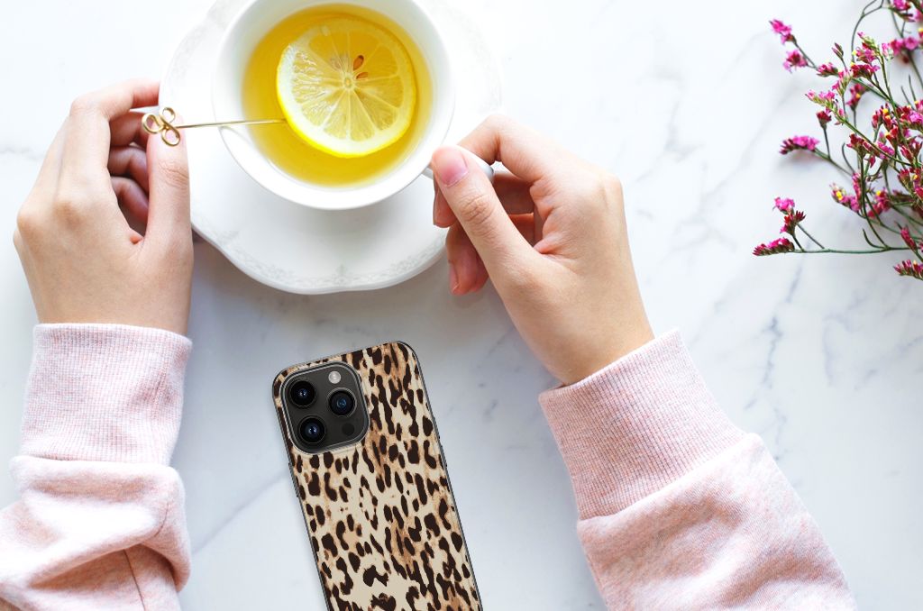 iPhone 15 Pro Dierenprint Telefoonhoesje Leopard B2C Telecom