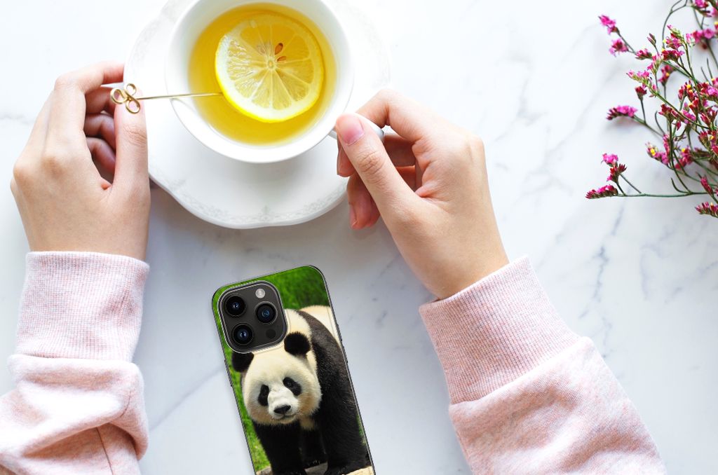 iPhone 15 Pro Dierenprint Telefoonhoesje Panda B2C Telecom