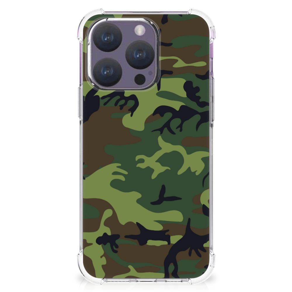 iPhone 15 Pro Doorzichtige Silicone Hoesje Army Dark B2C Telecom