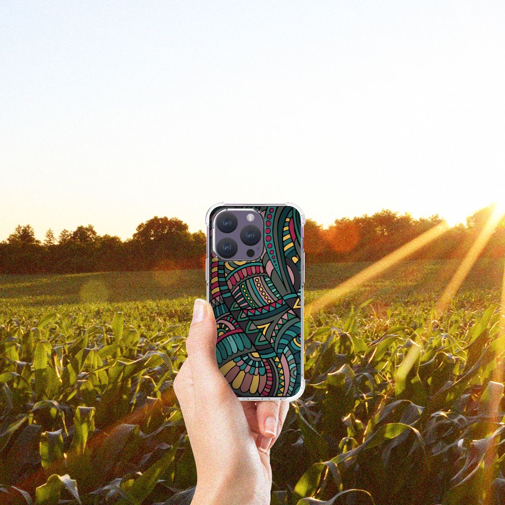iPhone 15 Pro Doorzichtige Silicone Hoesje Aztec B2C Telecom