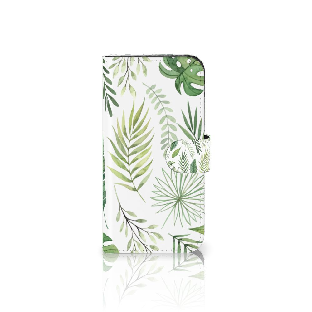 iPhone 15 Pro Hoesje Leaves met groen bladpatroon voor een frisse uitstraling 🌿.
