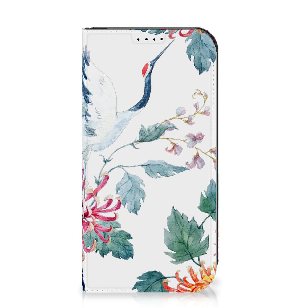 iPhone 15 Pro Hoesje maken Bird Flowers design naam aanzicht