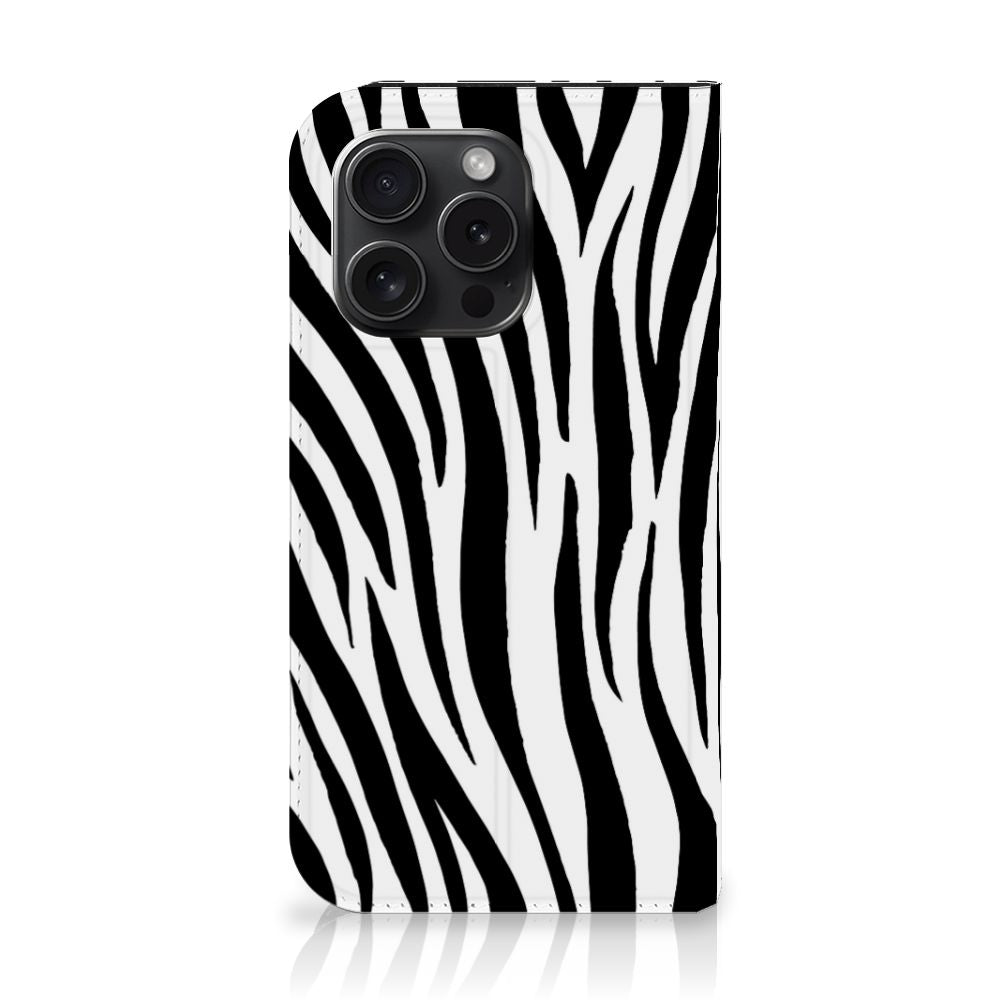iPhone 15 Pro Hoesje maken Zebra met zwart en witte zebraprinten, uniek design 🦓.