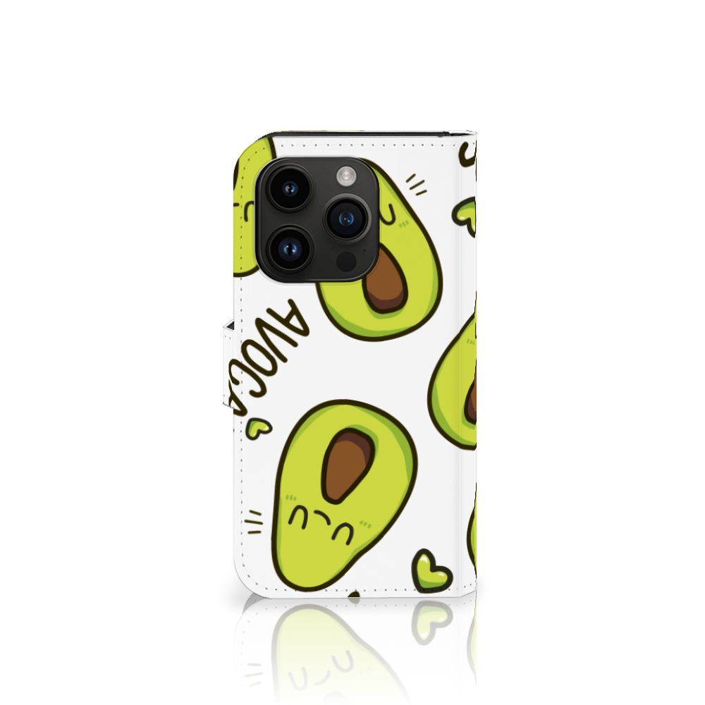 iPhone 15 Pro Leuk Hoesje Avocado Singing hoesje avocado design vooraan