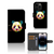 iPhone 15 Pro Leuk Hoesje Panda Color met kleurrijke panda-print en pasjeshouders.