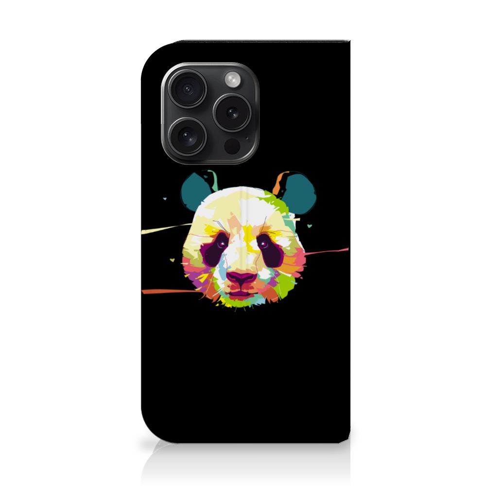 iPhone 15 Pro Magnet Case Panda Color met kleurrijk panda ontwerp 🐼