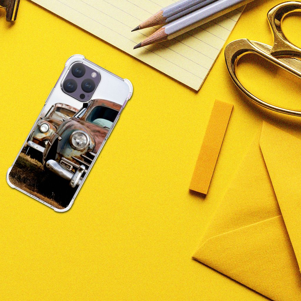 iPhone 15 Pro Max Anti-shock Hoesje met foto Vintage Auto design vintage auto aanzicht