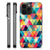 Apple iPhone 15 Pro Max Back Case Geruit back case kleurrijk design driehoekig