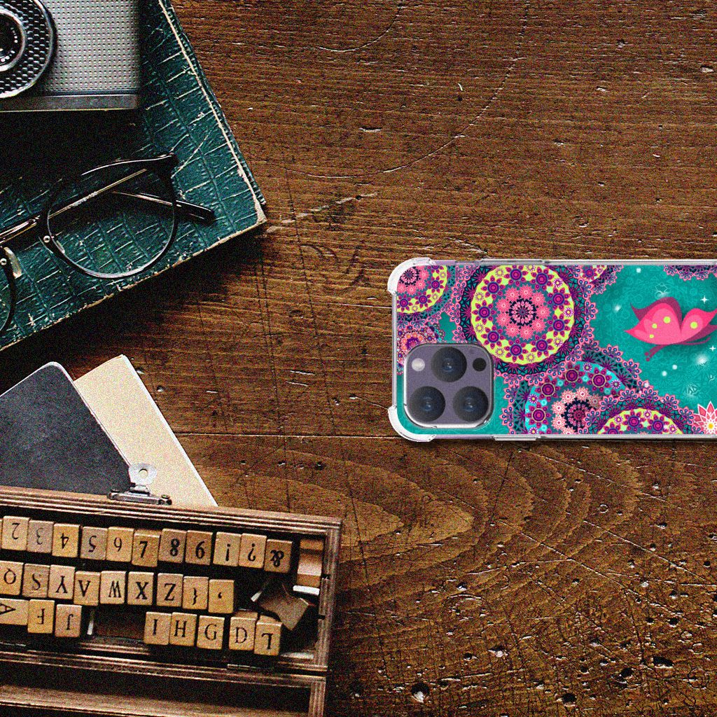 iPhone 15 Pro Max Back Cover Cirkels en Vlinders B2C Telecom