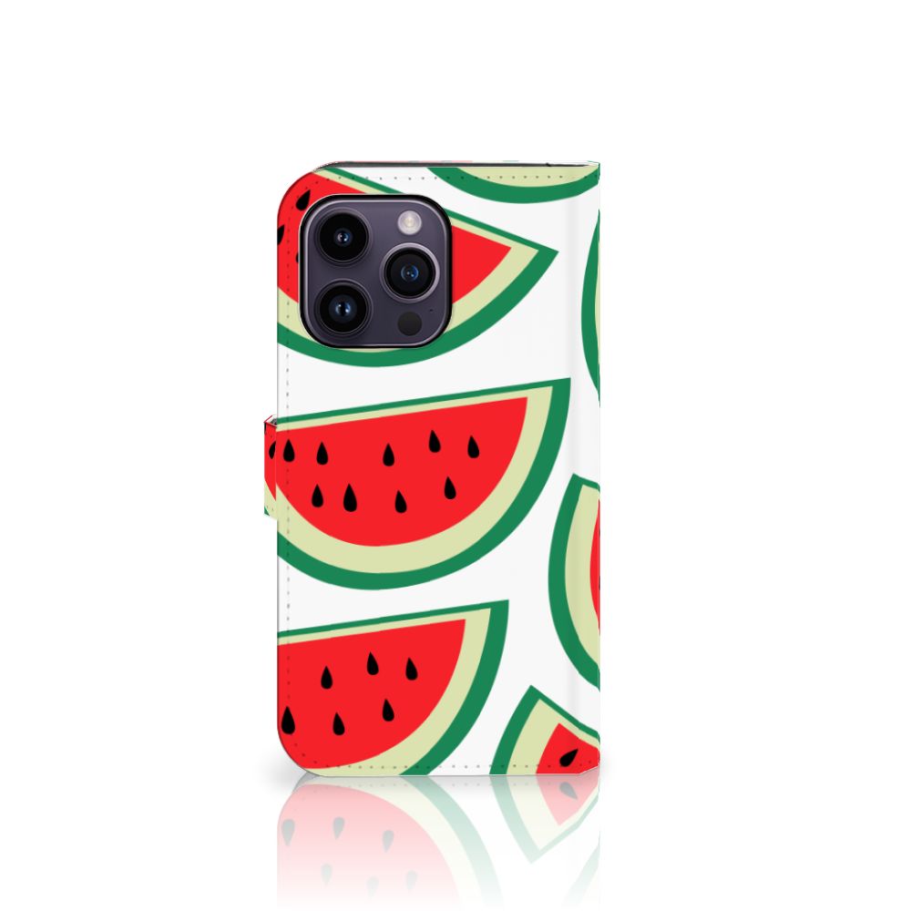 iPhone 15 Pro Max Book Cover Watermelons met vrolijke watermeloenprints 🍉