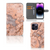 iPhone 15 Pro Max Bookcase Marmer Oranje met uniek marmerdesign en ruimte voor pasjes.