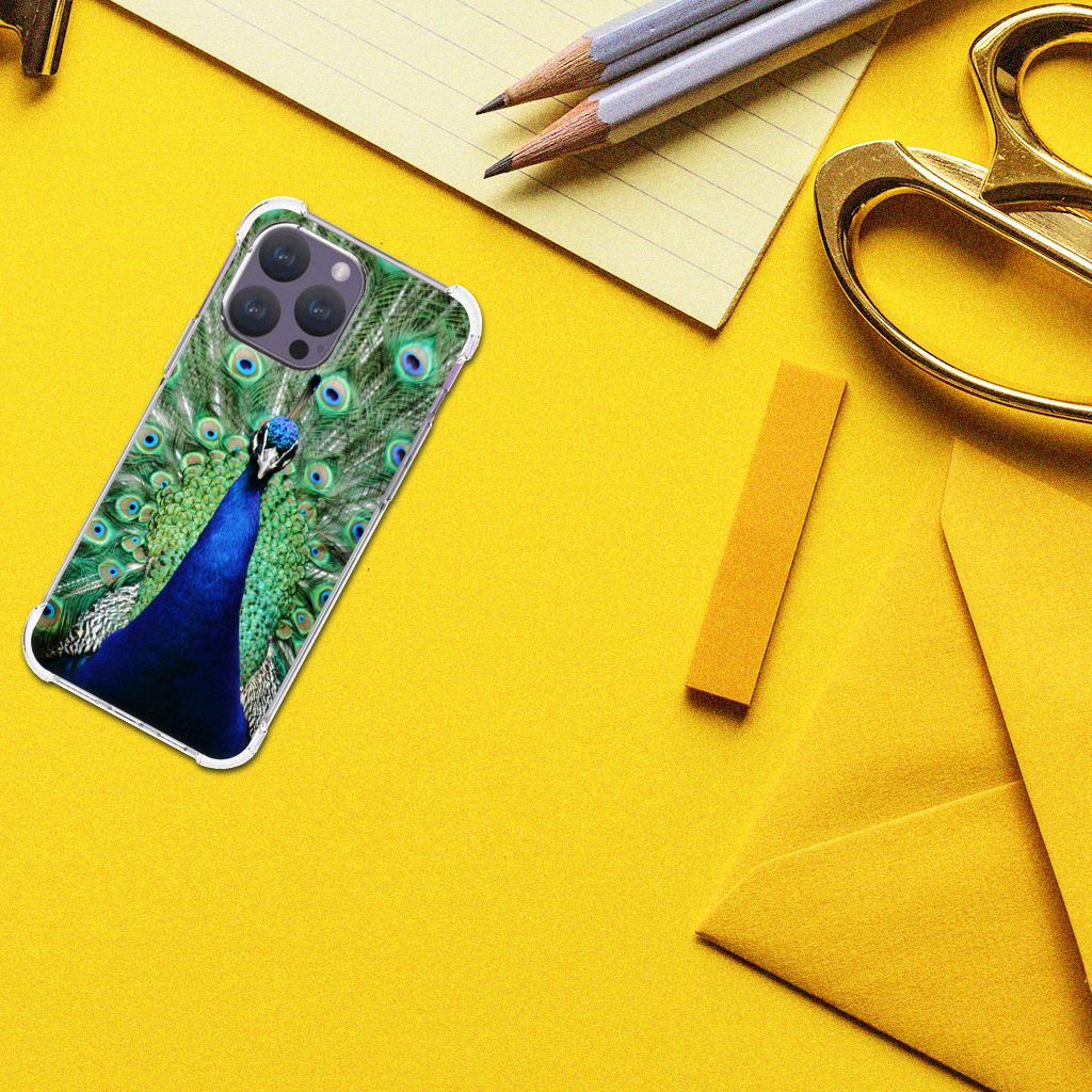 iPhone 15 Pro Max Case Anti-shock Pauw achterkant kleurrijk