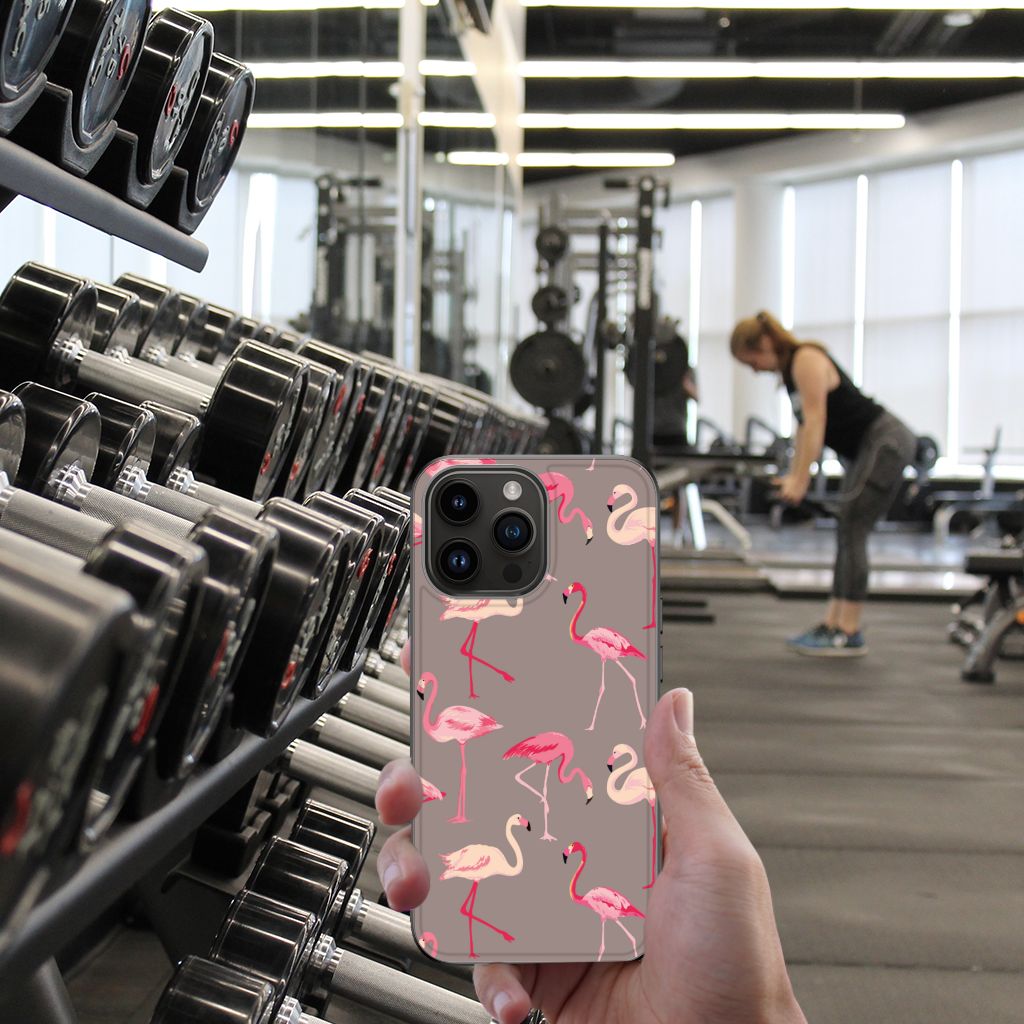 iPhone 15 Pro Max Dierenprint Telefoonhoesje Flamingo B2C Telecom