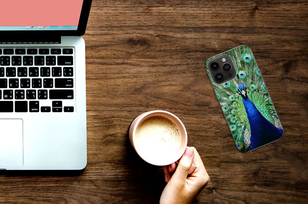 iPhone 15 Pro Max Dierenprint Telefoonhoesje Pauw B2C Telecom