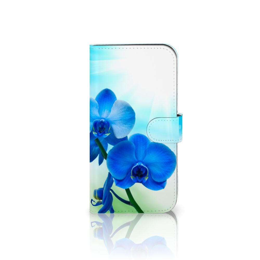 iPhone 15 Pro Max Hoesje Orchidee Blauw - Cadeau voor je Moeder met elegante blauwe orchideeën 🌸