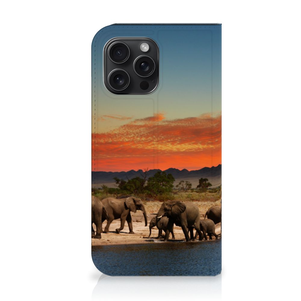 iPhone 15 Pro Max Hoesje maken Olifanten design olifanten aanzicht