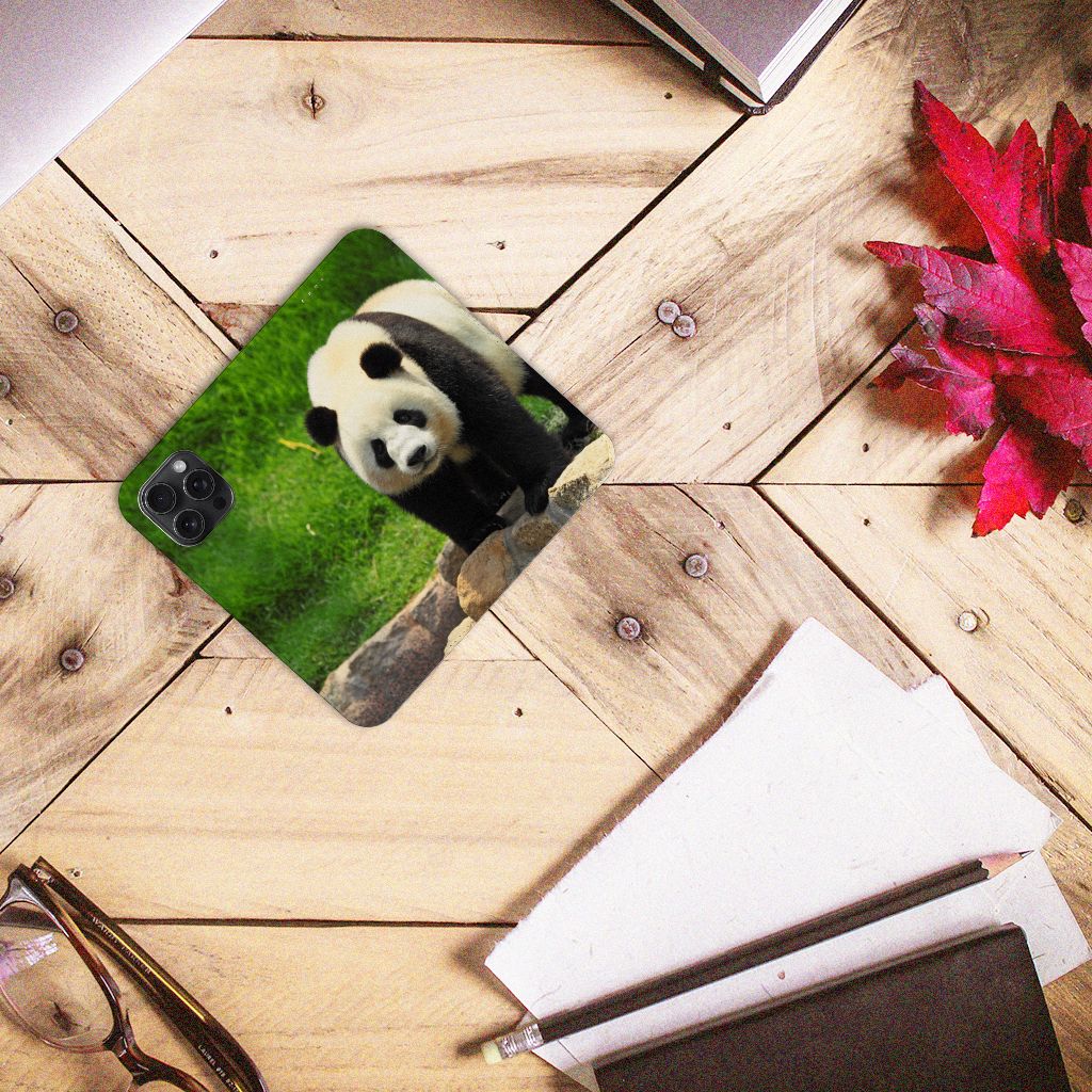 iPhone 15 Pro Max Hoesje maken Panda met schattige panda, perfect voor elke smartphone gebruiker 🐼.