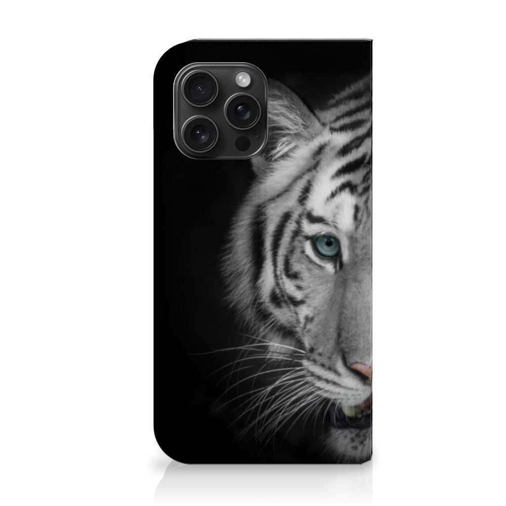 iPhone 15 Pro Max Hoesje maken Tijger met elegante afbeelding van een witte tijger 🐅