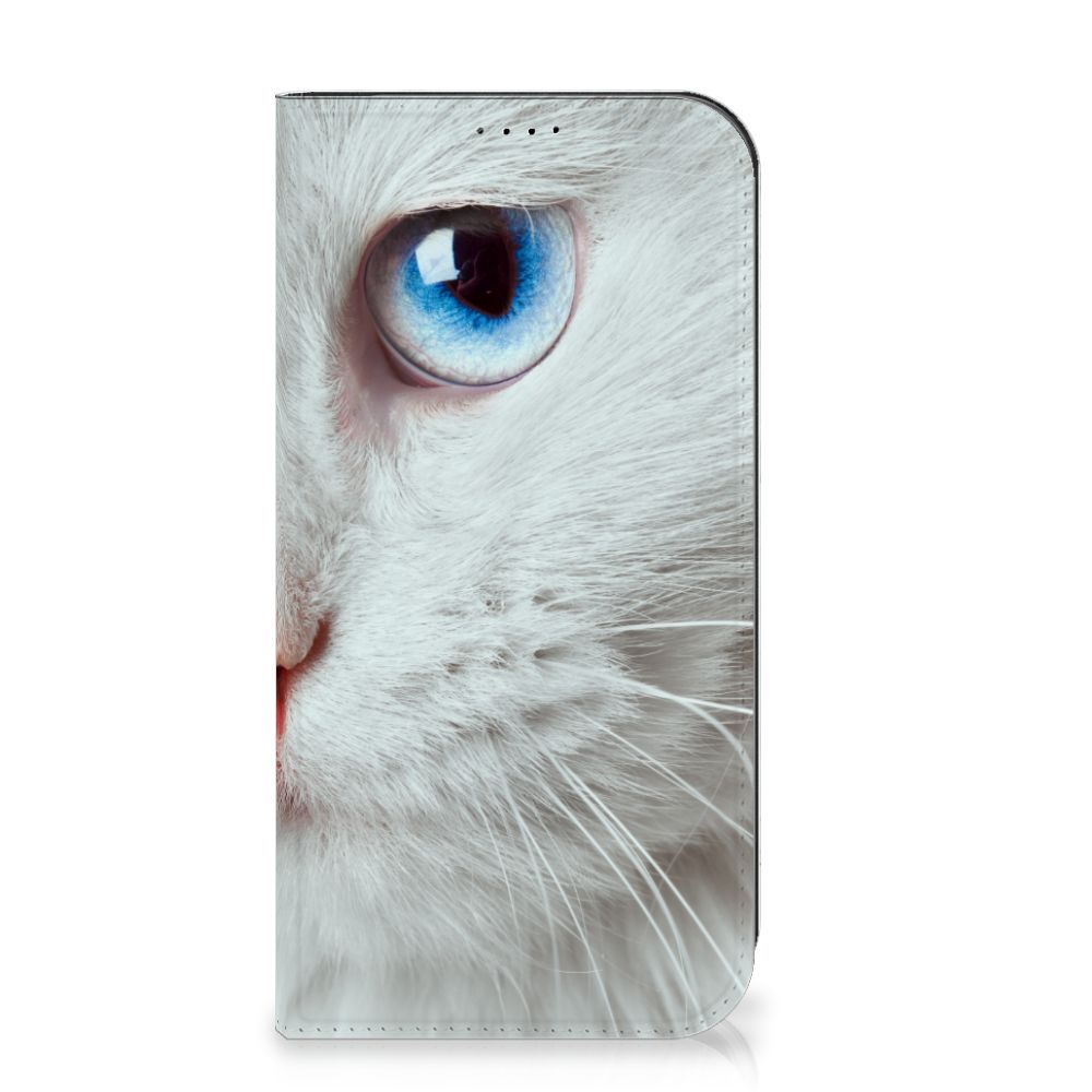 iPhone 15 Pro Max Hoesje maken Witte Kat hoesje ontwerp witte kat aanzicht