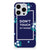 iPhone 15 Pro Max Silicone-hoesje Flowers Blue DTMP met bloemen en de tekst 'DON'T TOUCH MY PHONE'