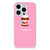 iPhone 15 Pro Max Siliconen Case Nut Boyfriend met illustratie van chocoladepasta op een roze achtergrond.