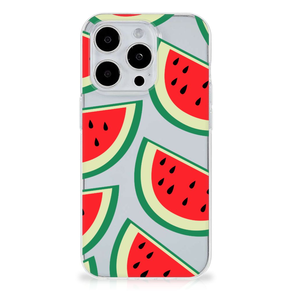 iPhone 15 Pro Max Siliconen Case Watermelons met vrolijke watermeloen ontwerpen 🍉