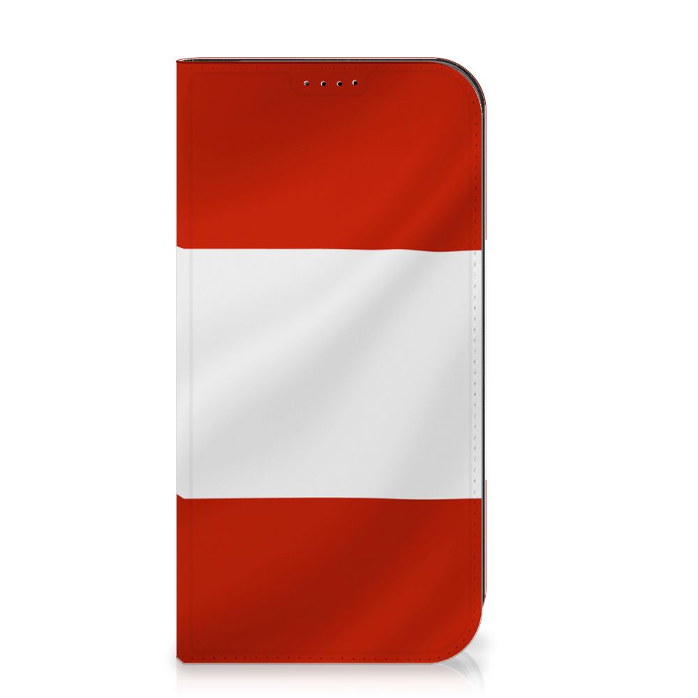 iPhone 15 Pro Max Standcase Oostenrijk met de Oostenrijkse vlag in rood en wit 🇦🇹.