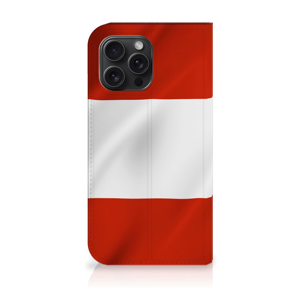 iPhone 15 Pro Max Standcase Oostenrijk met rode en witte vlagdesign 🇦🇹